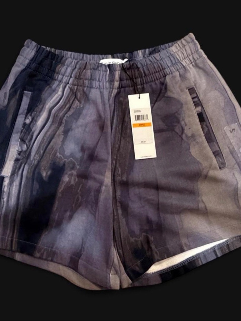 Calvin Klein Tie-Dye Gray Athletic Shorts